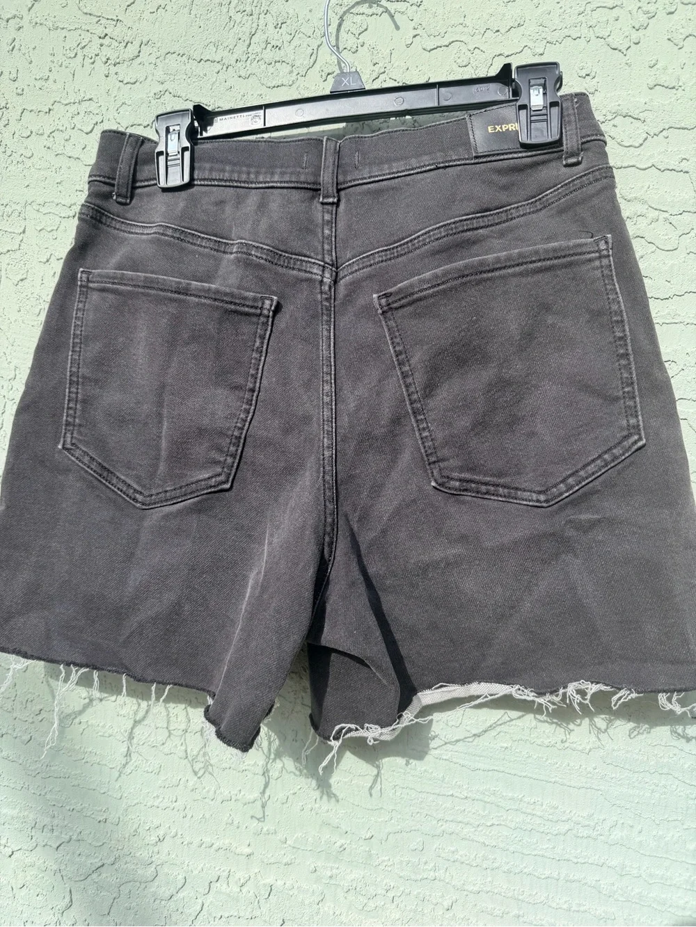 Express High-Rise Denim Shorts - Black